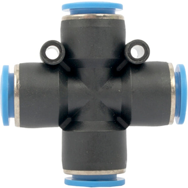 12mm PU Hose Fitting - 4-Way Cross Connector Pneumatic Connector for Air Line - chavda.com
