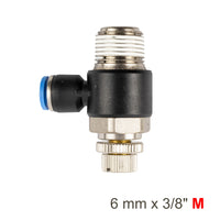 Flow Control Swivel Elbow PU 6mm x 3/8