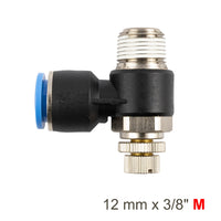 Flow Control Swivel Elbow PU 12mm x 3/8
