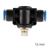 FLOW CONTROL MOUNT STR. PU 12MM, Pneumatic Flow Control Valve for 12mm Polyurethane Tubing, Chavda.com