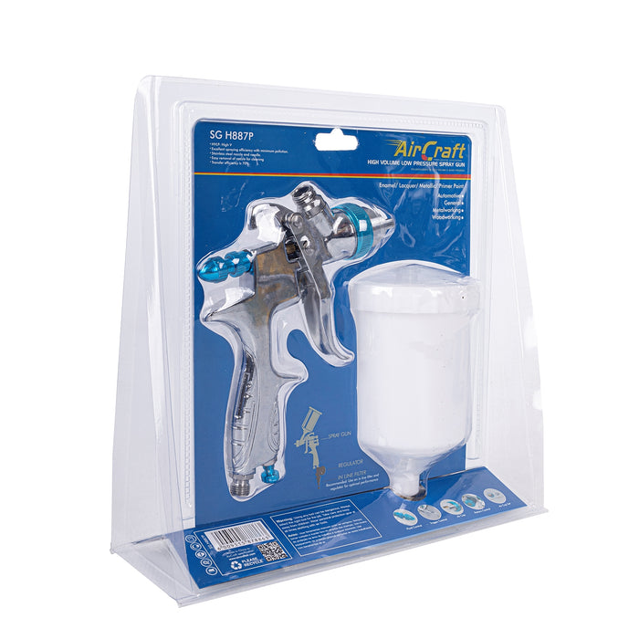 Aircraft HVLP Spray Gun: High Volume, Low Pressure for Automotive, Metalworking, Woodworking. Enamel, Lacquer, Primer Paint Compatible