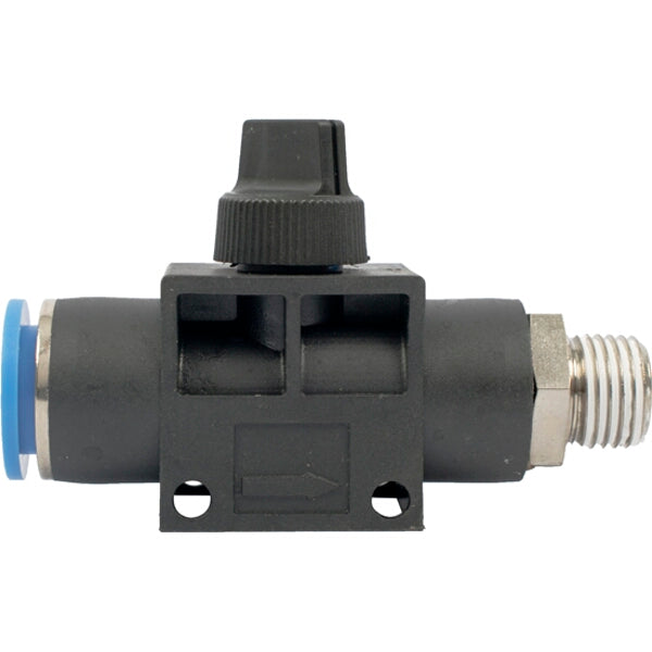 Flow Control Valve - Pneumatic Speed Controller 12mm PU Hose Fitting x 1/4" Male Thread - Air Hose Adjustment