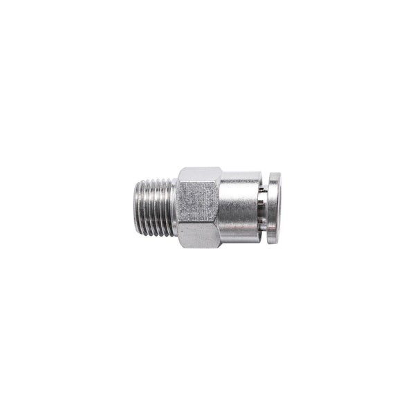 Metal PU Fitting Straight - 6mm x 1/8" Male Thread Pneumatic Connector