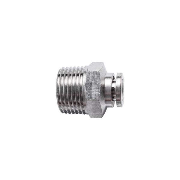 Metal PU Fitting Straight 6mm x 3/8" M - Pneumatic Fitting - chavda.com