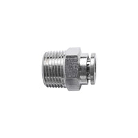 Metal PU Fitting Straight 8mm x 3/8\' M Connector - Durable Pneumatic Fitting for Tubing