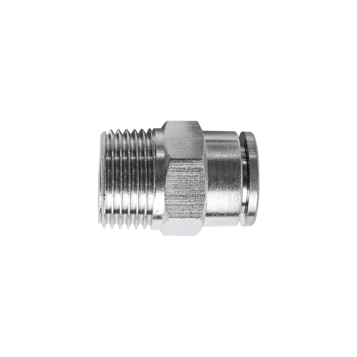 Metal Pneumatic Fitting: Straight Connector, 10mm x 3/8
