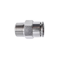 Metal PU Fitting Straight 12mm x 3/8