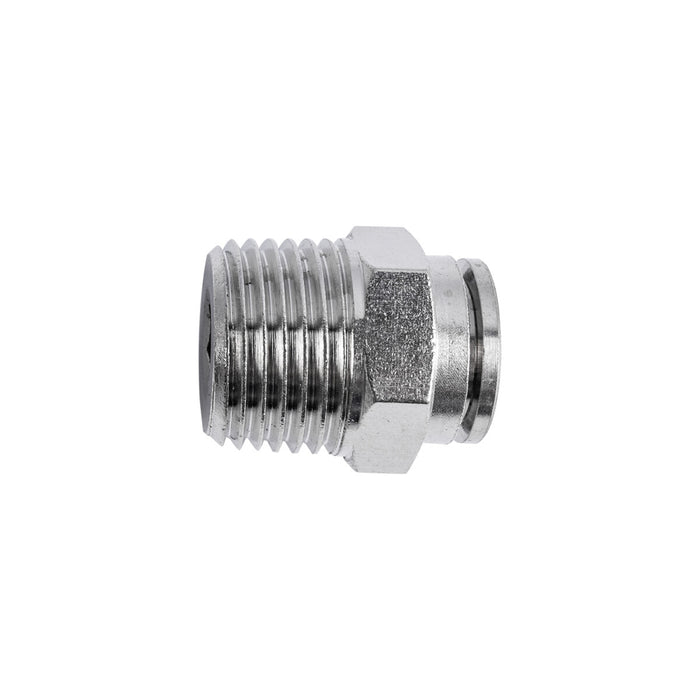 METAL PU FITTING STRAIGHT 12MM X 1/2' M - Pneumatic Fitting Connector, Metal Push In Fitting, Male Threaded Connector