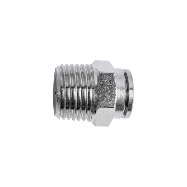METAL PU FITTING STRAIGHT 12MM X 1/2' M - Pneumatic Fitting Connector, Metal Push In Fitting, Male Threaded Connector