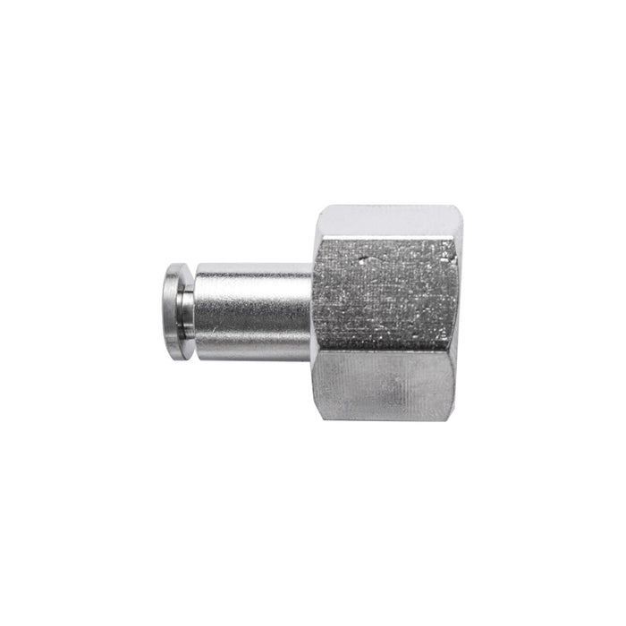 Metal Straight Push-In Fitting, 4mm Tube x 1/4