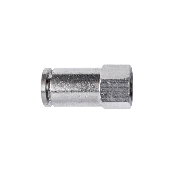Metal PU Fitting Straight 6mm 1/8" F - Pneumatic Connector | chavda.com