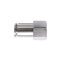 METAL PU FITTING STRAIGHT 6MM 1/4' F, pneumatic fitting, straight connector. Metal pneumatic connector.