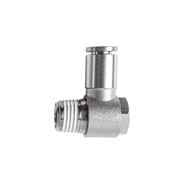 Metal Swivel Elbow 6mm x 1/4" Male Thread - Pneumatic Fitting, Pneumatic Connector