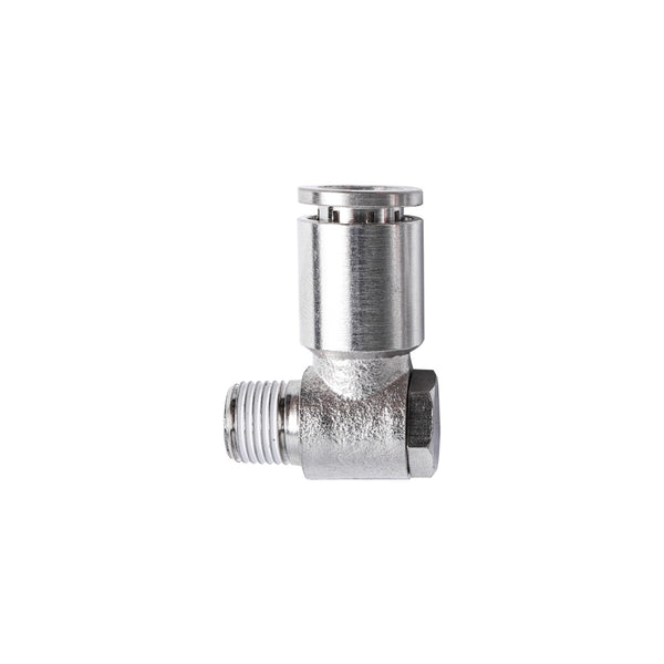 Metal Pneumatic Swivel Elbow Fitting 8mm x 1/8 inch, Air Hose Connector