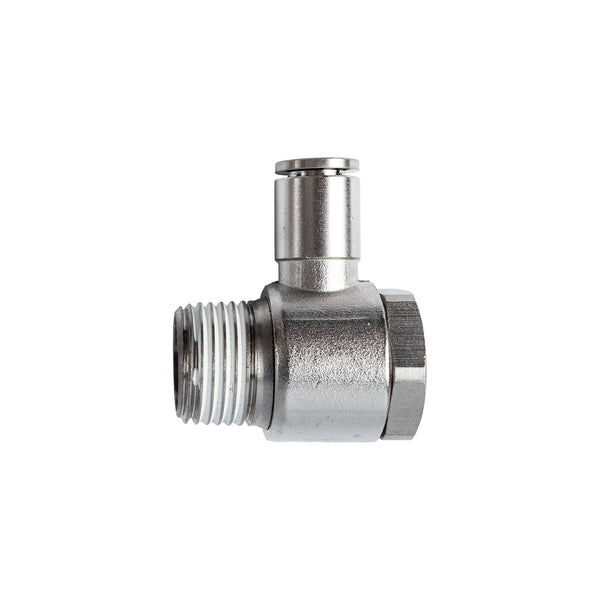 Metal Swivel Elbow 8mm x 1/2 inch Male Thread Fitting - Plumbing Connector