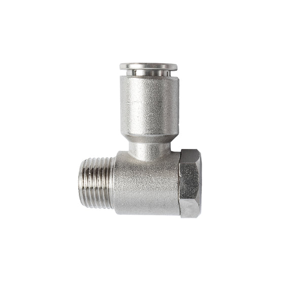 Metal Swivel Elbow Fitting 12mm x 3/8" - chavda.com. Threaded Plumbing Connector