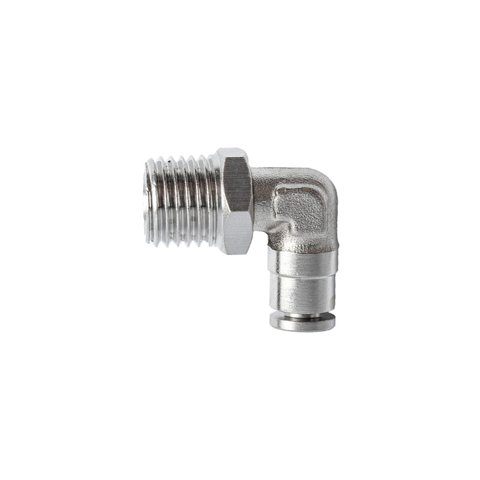 Metal PU Fitting Elbow 4mm 1/4' M - Buy at chavda.com for Pneumatic Tubing Connectors
