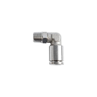 Metal PU Fitting Elbow 6mm 1/8' M - Pneumatic Connector | Durable Metal Elbow Fitting for PU Tubing