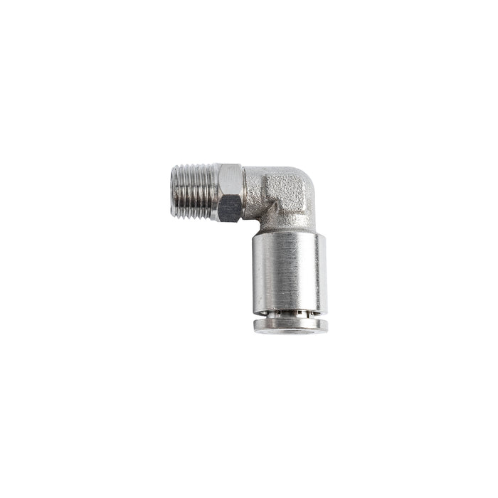 Metal PU Fitting Elbow 6mm 1/8' M - Pneumatic Connector | Durable Metal Elbow Fitting for PU Tubing