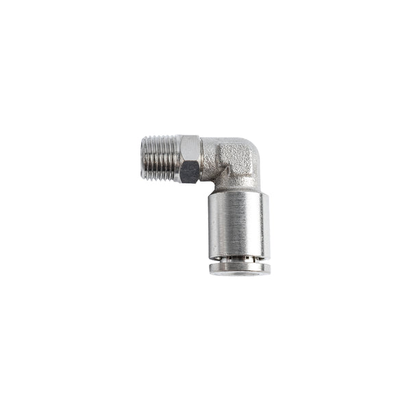 Metal PU Fitting Elbow 6mm 1/8' M - Pneumatic Connector | Durable Metal Elbow Fitting for PU Tubing