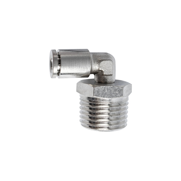 Metal PU Fitting Elbow 6mm 1/2" M - Pneumatic Fitting Connector - Buy Now at chavda.com!