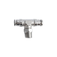 Metal PU Fitting T-Joint 4mm 1/8' M - Pneumatic Connector, Metal Tube Fittings