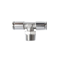 Metal Pneumatic T-Joint Fitting, 8mm Tube OD x 3/8