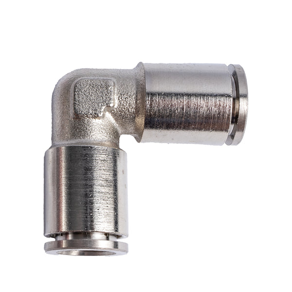Metal PU Fitting Elbow 10mm - 90 Degree Pneumatic Fitting - Chavda.com