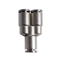 Metal PU Fitting Y-Joint 6mm - Connector, Pneumatic Fitting, Splitter - chavda.com