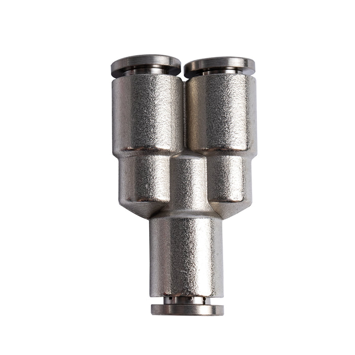 Metal PU Fitting Y-Joint 6mm - Connector, Pneumatic Fitting, Splitter - chavda.com