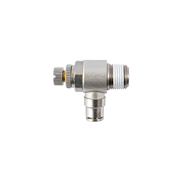 Metal Flow Control Valve 6mm x 3/8" Male - Precise Pneumatic Airflow Adjustment - Buy Online at chavda.com