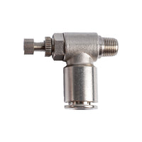 METAL FLOW CONTROL 10MM X 1/8' M Pneumatic Speed Controller Valve - Precise Air Flow Adjustment