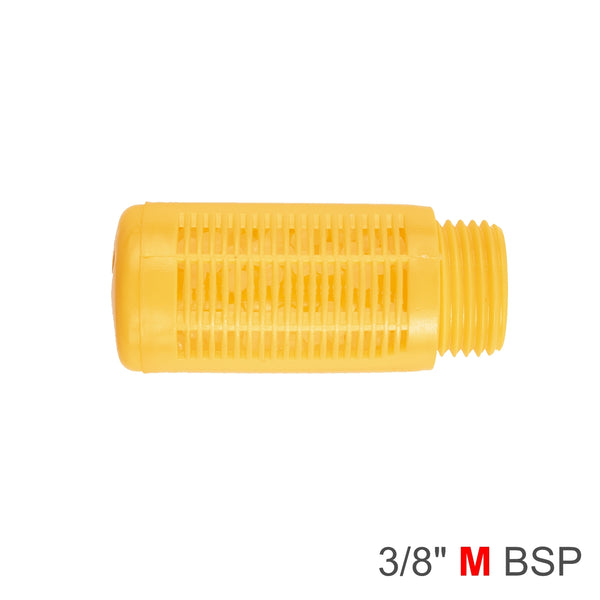 Plastic Breather Silencer 3/8" BSP - Orange Plastic Muffler for Pneumatic Systems