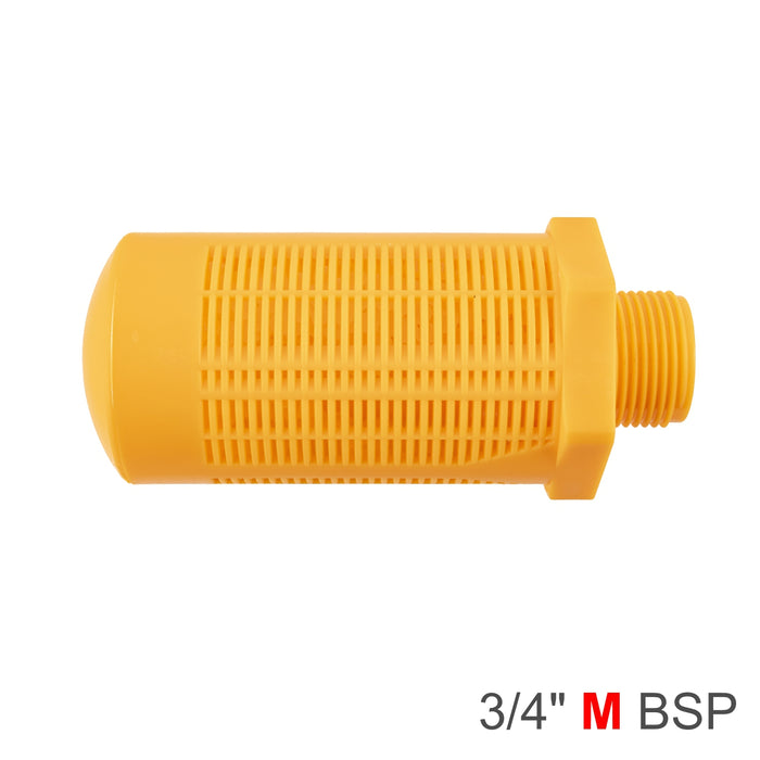 Orange Plastic Breather Silencer, 3/4 inch BSP Male Threaded Air Filter - Chavda.com