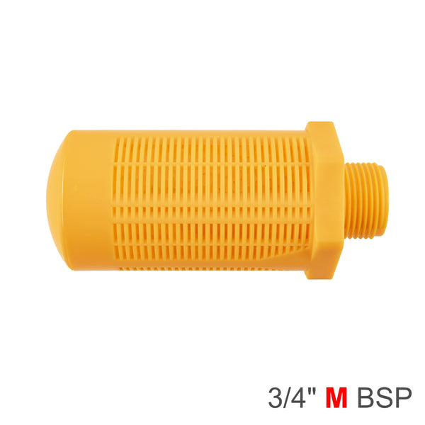 Orange Plastic Breather Silencer, 3/4 inch BSP Male Threaded Air Filter - Chavda.com