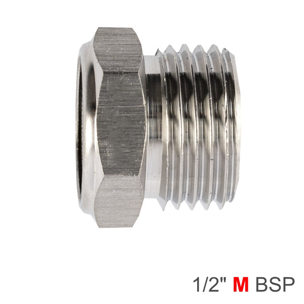 1/2" Metal Male BSP Fitting - Muffler Flat Connector | chavda.com