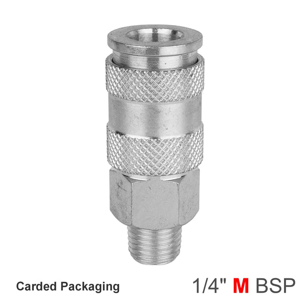 QUICK COUPLER UNIVERSAL 1/4' MALE 1PC PACK