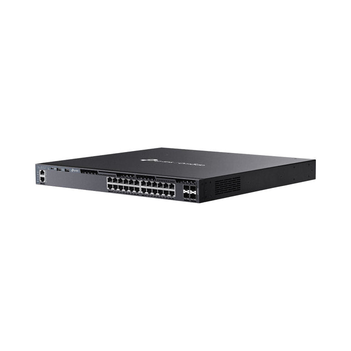 TP-LINK 24-PORT GBIT L3 MAN POE+ SW, 4 10G SLOTS - NET-TL-SG6428XHP