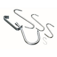 Steel S Hooks Galvanized - Assorted Sizes Clamp Hook Included - Pack of 12 - Heavy Duty Hanging Hooks