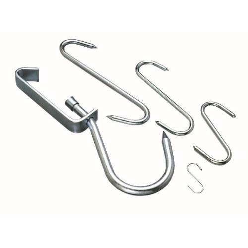 Steel S Hooks Galvanized - Assorted Sizes Clamp Hook Included - Pack of 12 - Heavy Duty Hanging Hooks