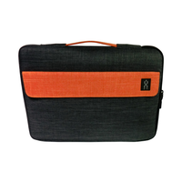 14.1 INCH LAPTOP SLEEVE BLACK & ORANGE - CAS-SL-160920-14-GO