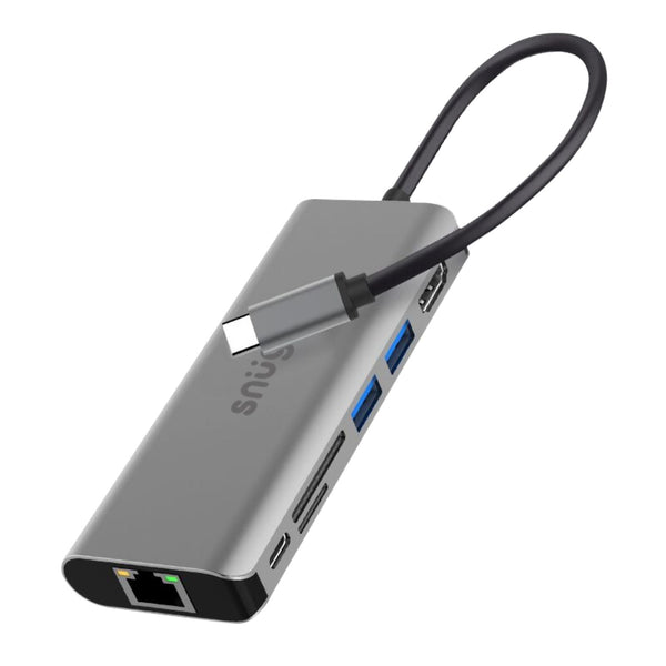 SNUG 7 PORT MULTIFUNCTION HUB WITH USB TYPE-C