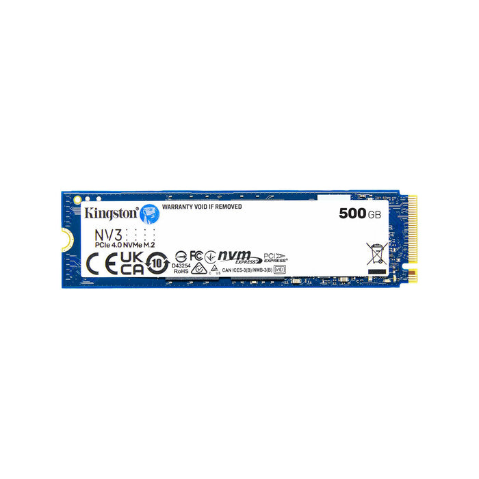 Kingston NV3 500GB NVMe M.2 Internal SSD - High-Performance Storage Upgrade
