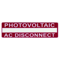 HellermannTyton : Label PV AD Disconnect White on Red 25 x 95mm - (SOLAR237)
