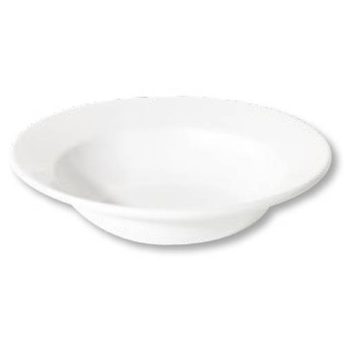 White Pasta Plate - Soup Plate 24cm Fortis Prima. Elegant, Durable Catering Dish. Round Deep Rim Design.