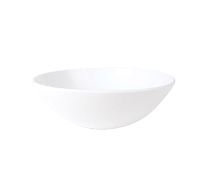 Fortis Noodle Bowl - 22cm White Ceramic Bowl | Pasta, Salad, Catering Supplies