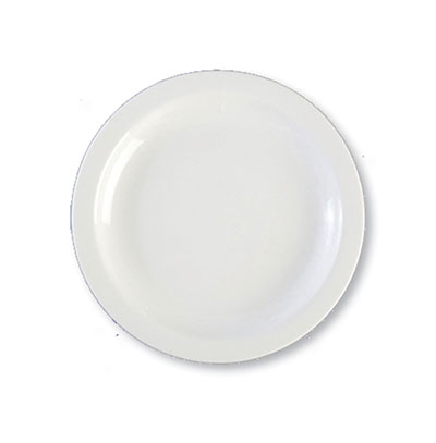 FORTIS PRIMA White Plate - 25cm Narrow Rim Dining Plate for Restaurants & Catering - Durable & Elegant | chavda.com