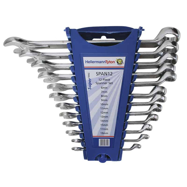 HellermannTyton : Spanner Set Ring Flat 12 Piece - (SPAN12)