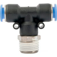 PU Hose Fitting Tee 10mm - 1/2 M Male Thread Pneumatic Connector | Chavda.com