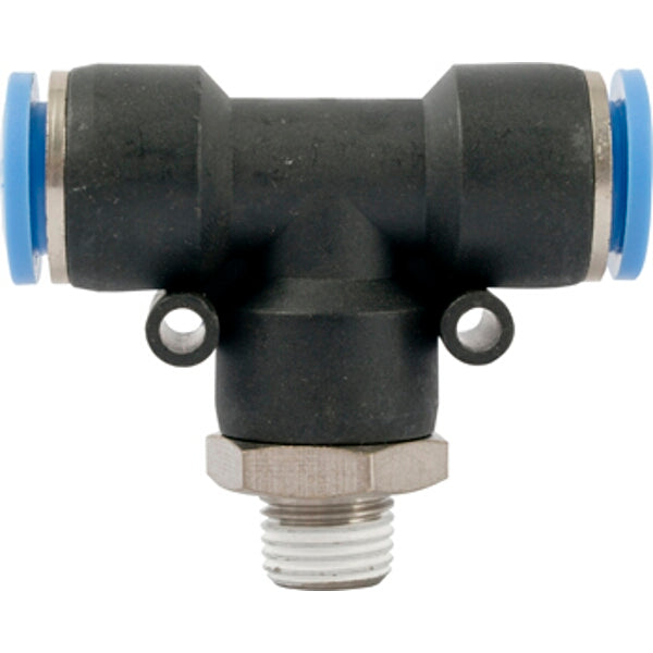 PU Hose Fitting Tee 12mm-1/4" Male - Chavda.com | Pneumatic Fitting, Tee Connector, Hose Barb, Air Line Fitting